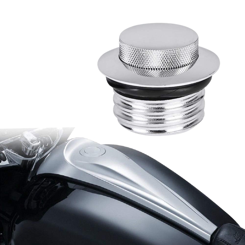 Flush Pop-Up Reservoir Gas Cap Vented Fuel Tank Screw For Silver