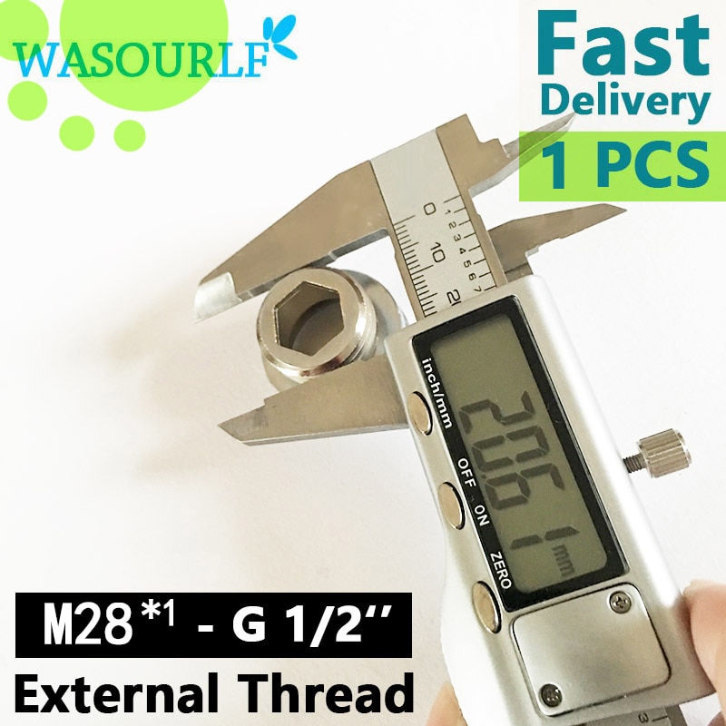 Wasourlf  m28 han udvendigt trådoverførsel  g1/2 tommer stik adapter bruser badeværelse køkken messing armatur tilbehør