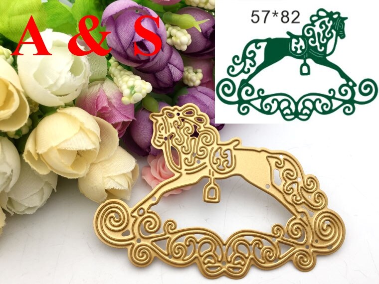 Q55 METAL CUTTING DIES Horse Scrapbook card frame album paper craft wedding invitation embossing stencil art cutter