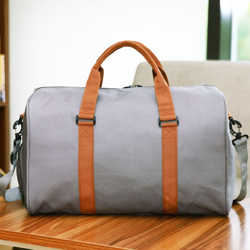 Große Kapazität Frauen Gepäck Reise Duffle Tasche 35L/25L Wochenende Tasche Multifunktionale männer Reisen Schulter Tasche: grau