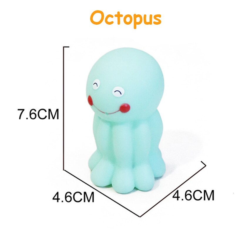 Baby Bath Toy Swimming Pool Baby Toys Kids Water Spray Colorful Car Boat Train Soft Rubber Toys for Boys Girls Safe Material: octopus