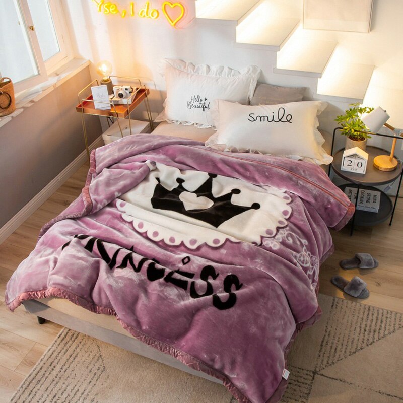 1.5M * 2M Dubbele Laag Winter Dekens Voor Bedden Super Zachte Pluizige Gewogen Warm Dikke Nertsen Deken Dubbele bed Winter Dikke Deken: 04