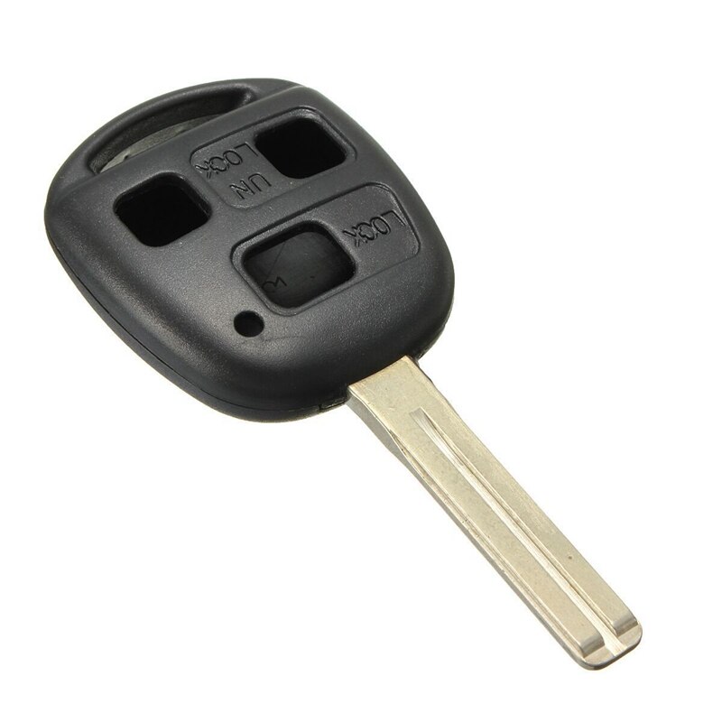 3 Buttons Remote Key Shell Case Blank Blade For Lexus Es300 IS300 GS300 RX350 Black