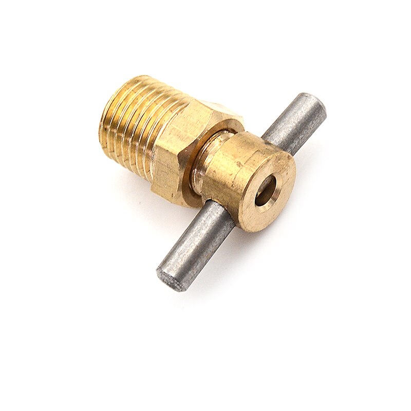 1pc 12mm Diameter 1/4 Inch NPT Brass Drain Valve For Air Compressor Tank Replacement Part