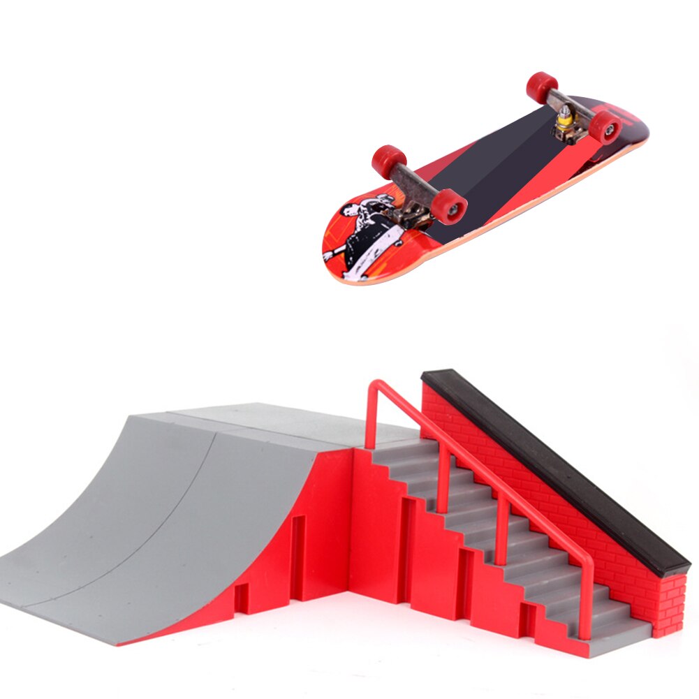 Finger Skateboard Park Set - DIY Training Ramp - Indoor Extreme Sports Toy - Plastic
