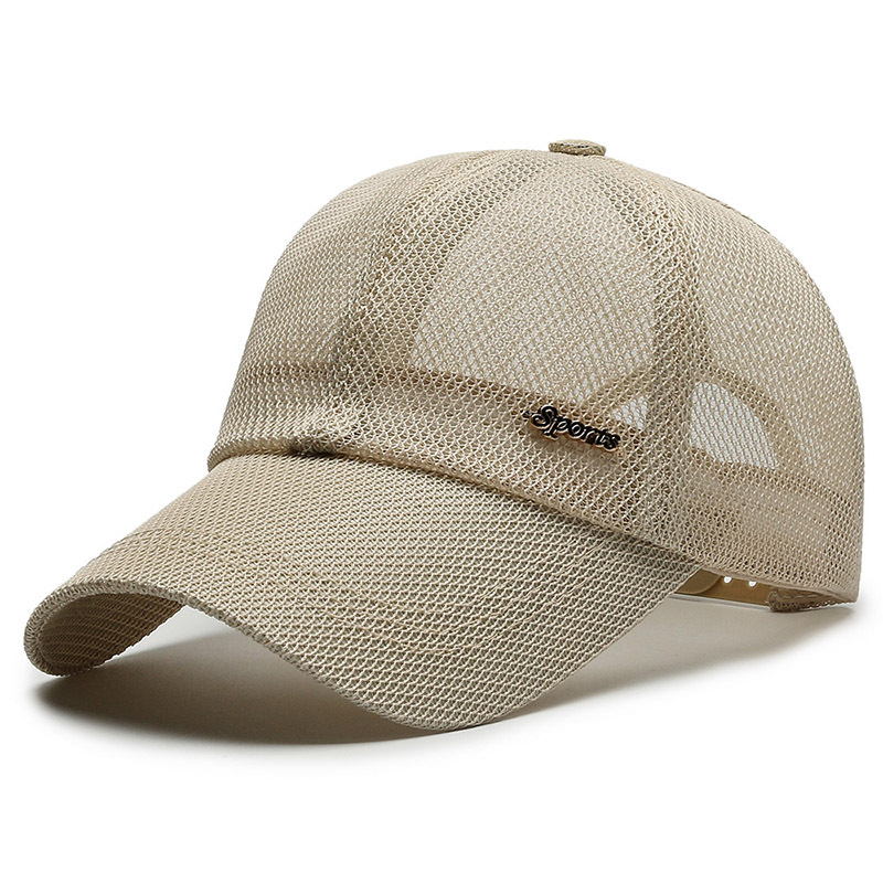 Kanada sommar för män bokstäver mesh basebollkeps sport solskydd andningsbar snapback-keps man utomhus snygg enkel enfärgad kpop: Vit
