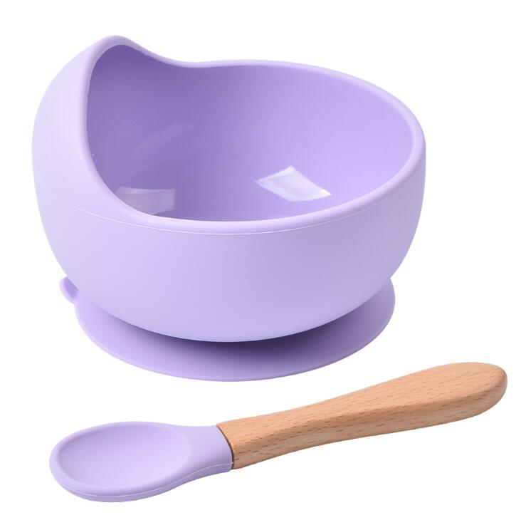 Babyvoeding Siliconen Kom Antislip Zuignap Kom Lepel Set Kinderen Servies Diner Gerechten Plaat Voor Baby Keukengerei: 5
