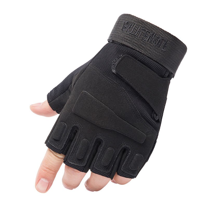 Gants tactiques pour hommes, moto demi-doigt, pilote de soldat spécial, protection des fans de l'armée Black Hawk, haute quantité: C / M