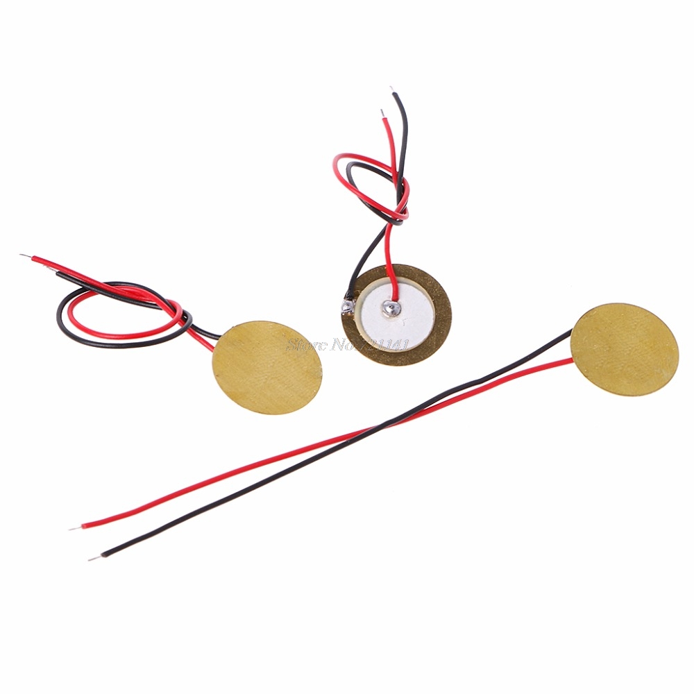 10 Pcs Piezoelectric Piezo Ceramic Wafer Plate Dia 15mm For Buzzer Loudspeaker