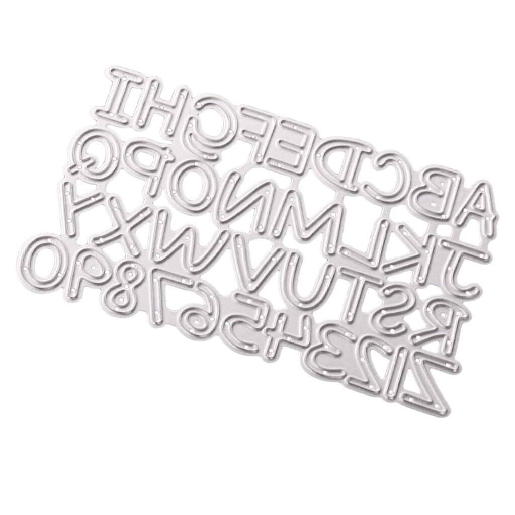 Numbers Letters Cutting Dies Stencil for Scrapbook Album Party Card Making