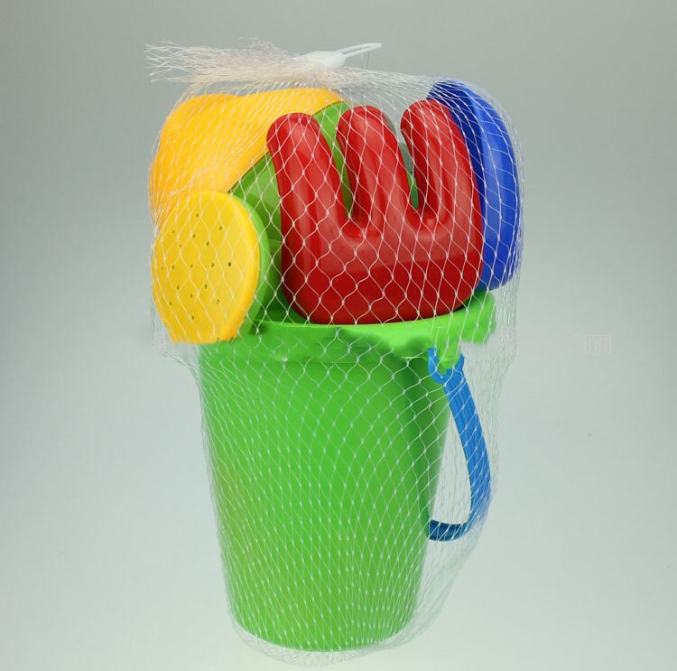 Juguetes de playa grandes para niños, Cubo de Playa Grande, juego de 7 piezas con pala, rastrillo, juguetes de playa de plástico, suministros de juego para padres e hijos