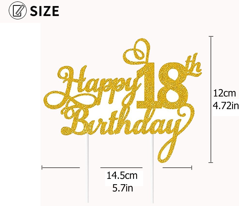 1PC Happy Birthday Cake Topper 1st 18th 21th 30th 40th 50th Age Birthday Cake Decoration Party Favors Supplies Baby Shower