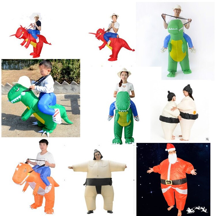 Carnival Costume Women Dinosaur Cowboy Inflatable TOY Costumes Funny Party Dress Animal Cosply Halloween Costume