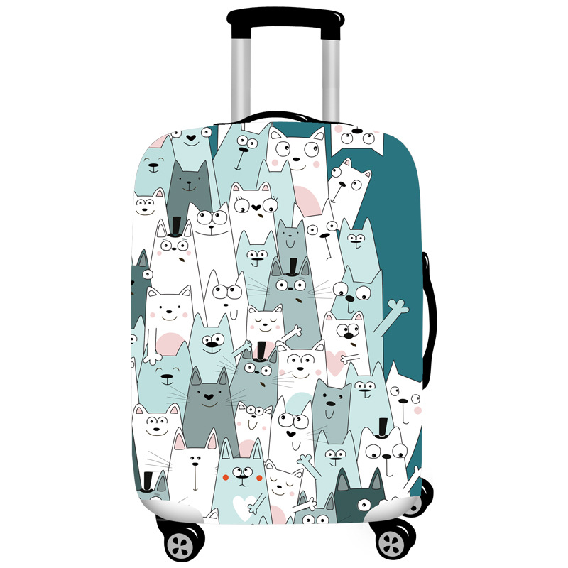 Cartoon Bagage Case Cover, Reizen Accessoires Voor 18-32 Inch Koffers, Bagage Kofferbak Elastische Beschermhoes, trolley Stofkap: M / D Luggage Cover