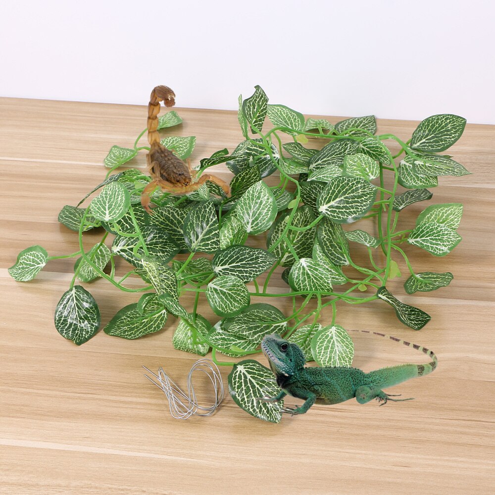 1pc Leaves Reptile Box Habitat Artificial Rattan P... – Grandado