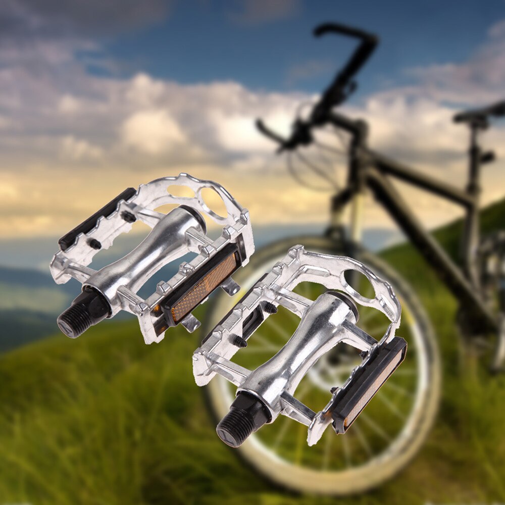 1Pair Ultralight Bike Bicycle Pedals Mountain Road Bike Part Pedal Cycling Aluminum Alloy Ultra-Light Hollow Flat CagePedals