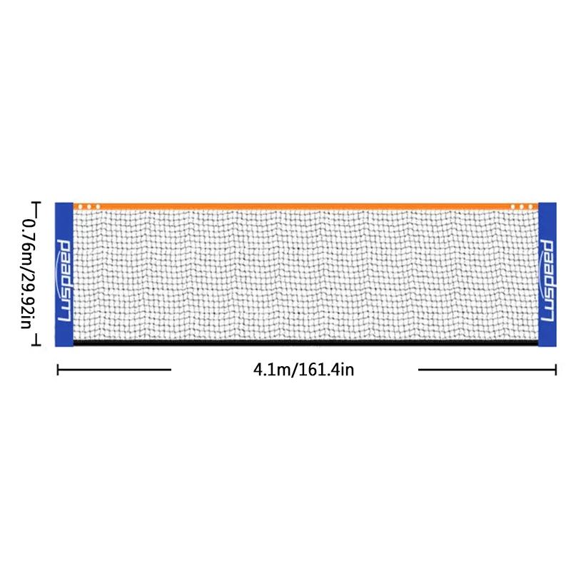 Portátil dobrável padrão profissional badminton net indoor esportes ao ar livre vôlei tênis treinamento redes quadradas malha: YELLOW
