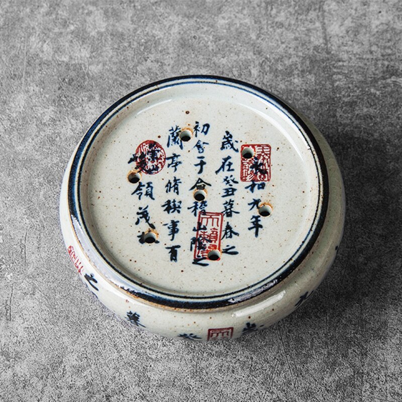 Chinese Kalligrafie Thee Wassen Aardewerk Kom Voor Thee Wastafel Set Keramische Thee Ware Cup Pen Wassen Theeceremonie Gebruiksvoorwerpen Jianshui trays