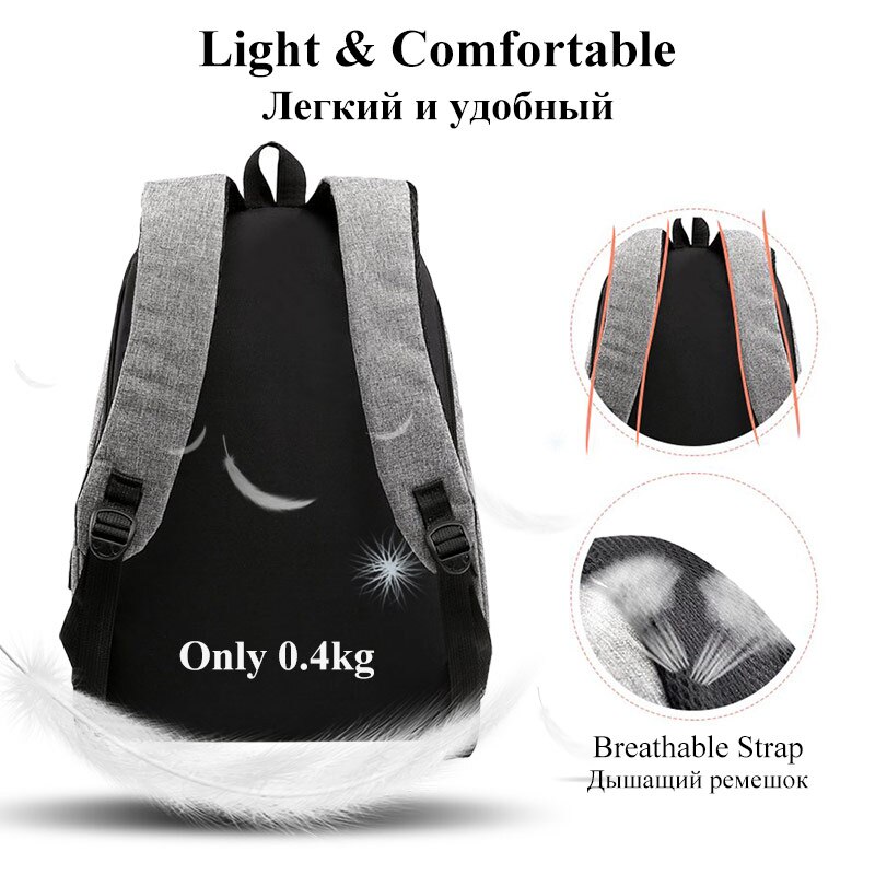 Hommes école 15.6 pouces ordinateur portable sac à dos avec fermeture éclair hommes femmes hydrofuge voyage Multi USB chargeur affaires mâle sac à dos