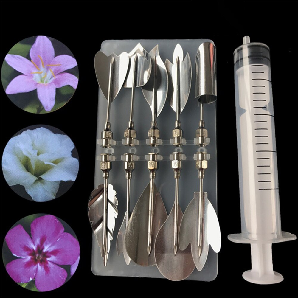 10Stck 3D Gelatine Gelee Kunst Werkzeuge Edelstahl Nadel mit Spritze DIY Pudding Gebäck Düsen Kuchen Dekoration Backen Werkzeuge: Himmel Blau