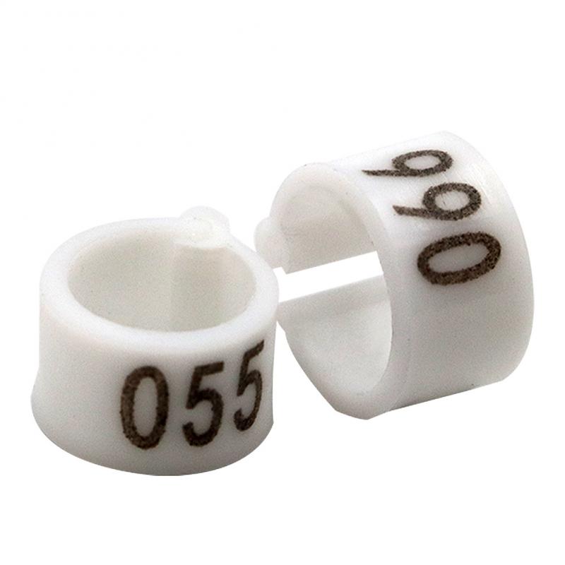 100 Stuks Vogels Voeten Ring Plastic Clip Ringen voor Vogels Duif Kwartel Voetring Boerderij Dier Carrier Duif Accessoires Vogel benodigdheden: Oranje