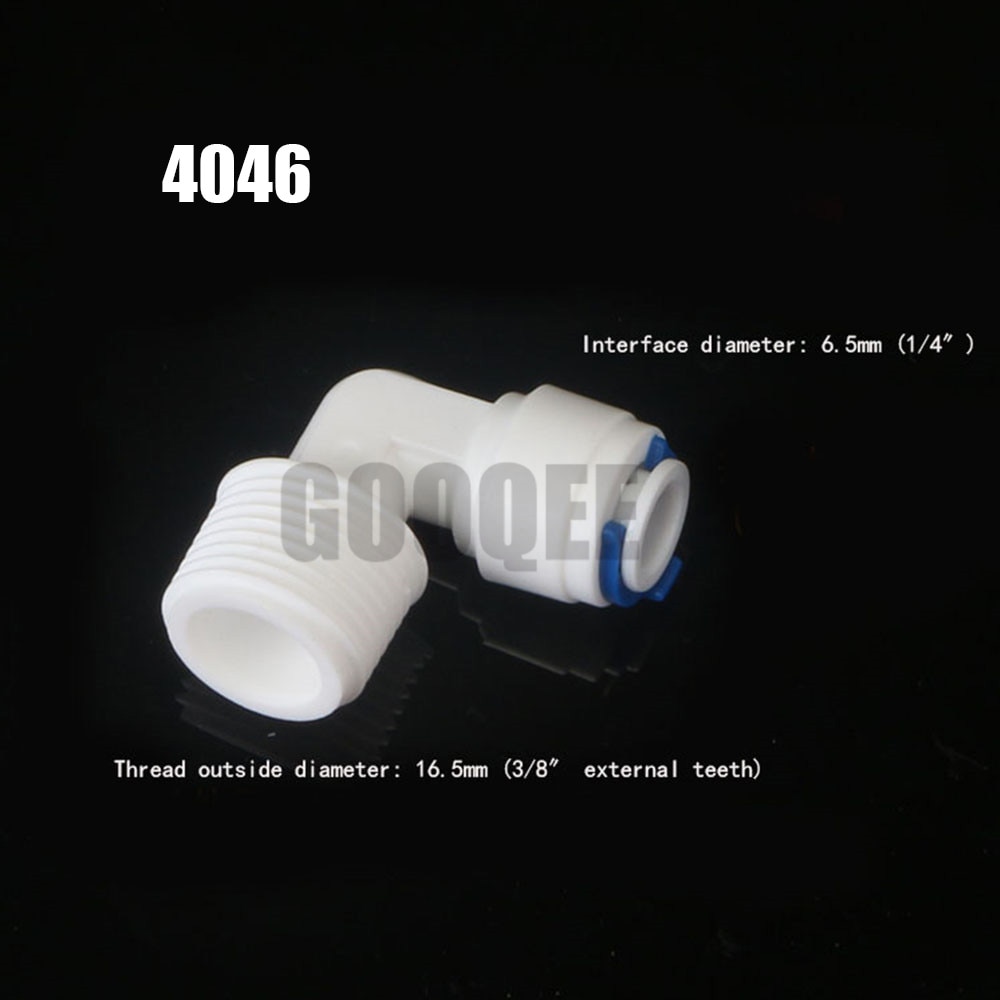 RO Water Elbow Quick Coupling Fitting 1/4" 3/8" OD Hose 1/4" 3/8" 1/2" BSP Reverse Osmosis System Plastic Pipe Connector