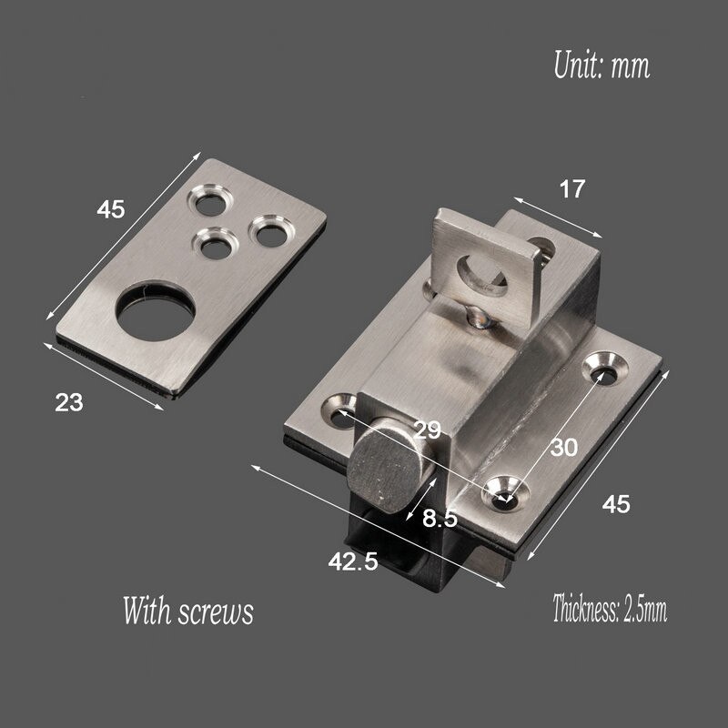 Selvlukkende automatisk lås/bolt altandørvindue mellemliggende fjederbolt dør hardware rustfrit stål: Type 1