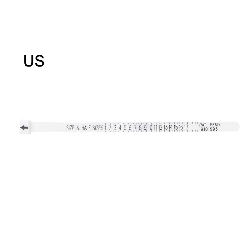 Multisizer Ring Sizing Tools Gauge UK Size A-Z US Sizes Ring Measurement Ring Sizer Rule Tools Jewelry Accessory Measurer: US White