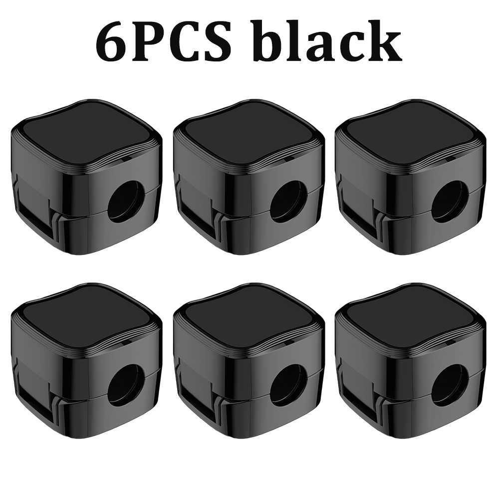 Magnetic Cable Clips Cable Organiser Adjustable Cord Holder Under Desk Organizing Cable Management Wire Organizer Cable Holder: black