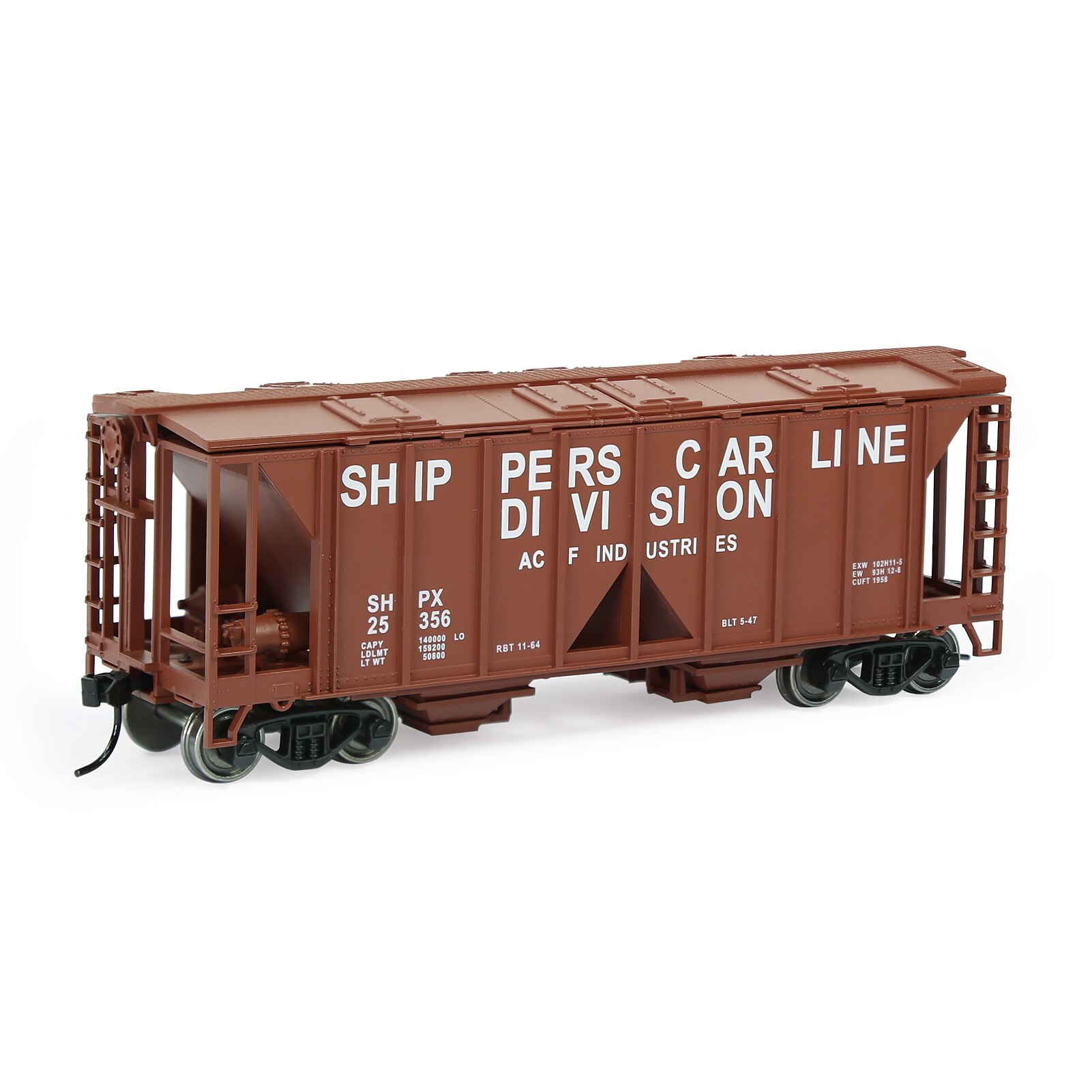 C8760 1pc Model Railway HO Scale 1:87 Hopper Car Model Trains: Brown with Print
