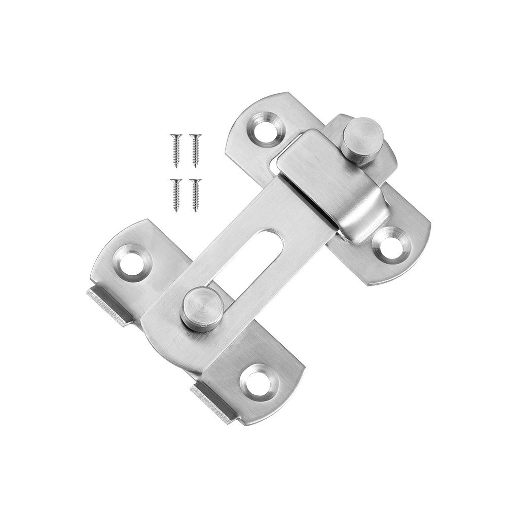 180° 71mm 100mm Door Lock Bolt Stainless Steel Smalll Size Silver White Door Buckle Anti-Theft Door Lock Safety Buckle