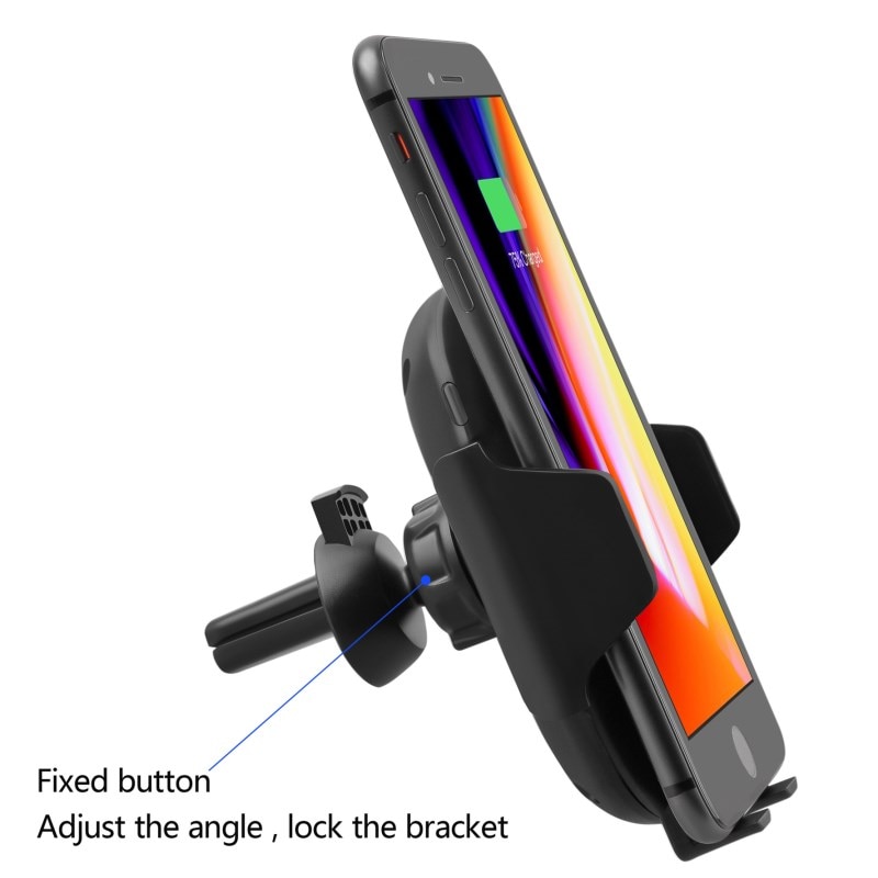 Snelle Auto Draadloze Oplader Automatische Auto Air Vent Oplader voor iPhone X XS 8 7 Samsung S9 S8 Plus met sensor Infrarood inductie