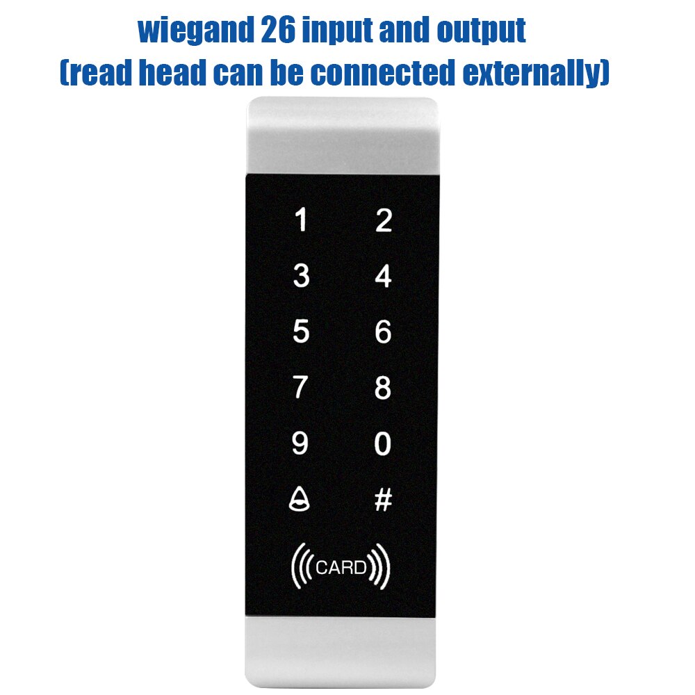 1000 User Standalone Access Control Touch Keypad Backlight RFID 125khz Access Controller with Wiegand 26 inputs and outputs