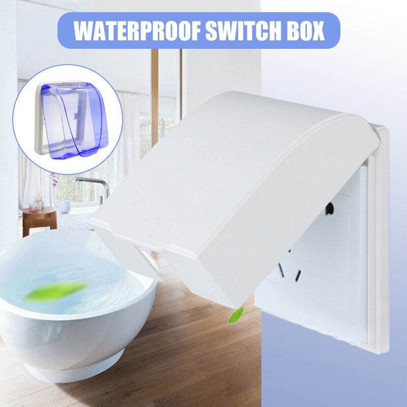 Economical Plastic Switch Waterproof Cover Box Wall Light Socket Doorbell Flip Cap Cover for Home ds99