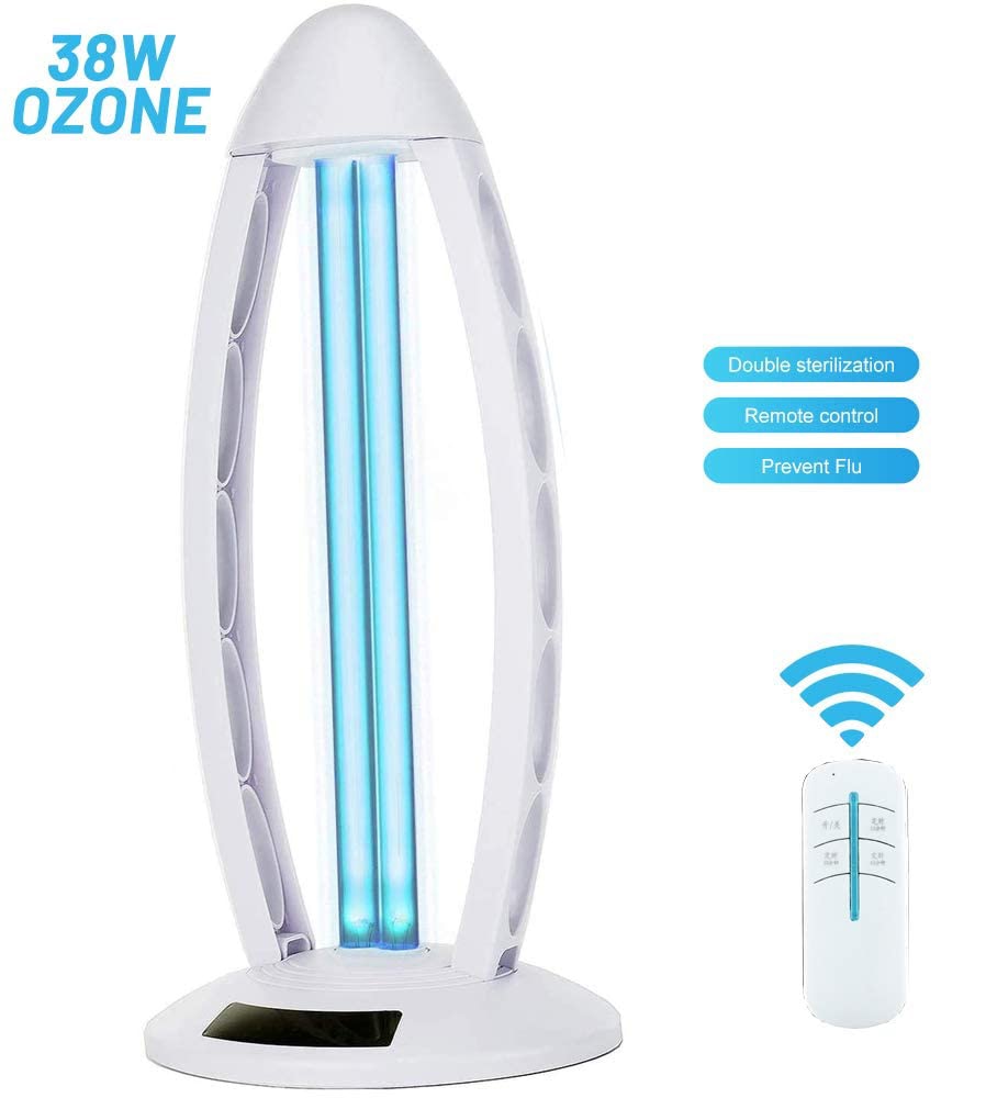 UV Light Sanitizer 38W UVC Disinfection Lamp Remote Control Germicidal Lamp Steriliser Light
