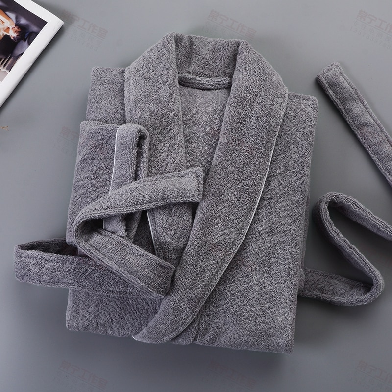 Tykkere menn badekåpe håndkle fleece vinter avslappet lange varme badekåper menn nattøy kapper jul bryllup brudepike kapper