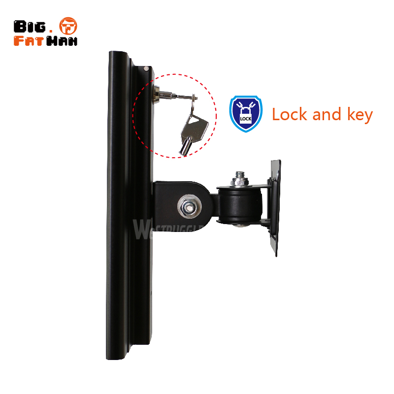 Fit Voor Ipad Mini1 2 3 4 5 Wall Mount Stand Metal Case Display Retail Beugel Tablet Pc Lock Houder ondersteuning Passen De Elke Hoek