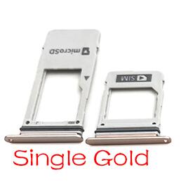 For Samsung Galaxy A8 A530 SIM Card Slot SD Card Tray Holder Adapter + Pin: For Single Gold