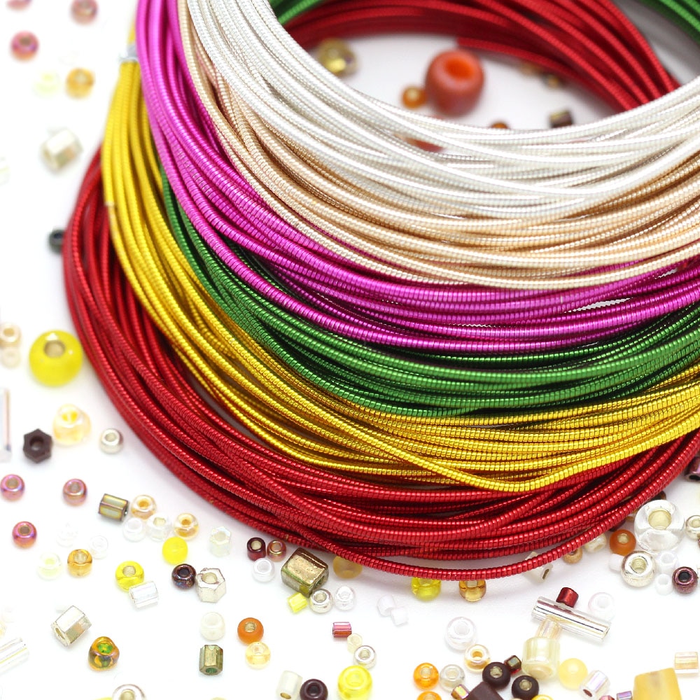 Fransk tråd metalltrådar guldtråd gimp purl guldarbete broderi hand tambur broderi smycken diy rund slät koppartråd