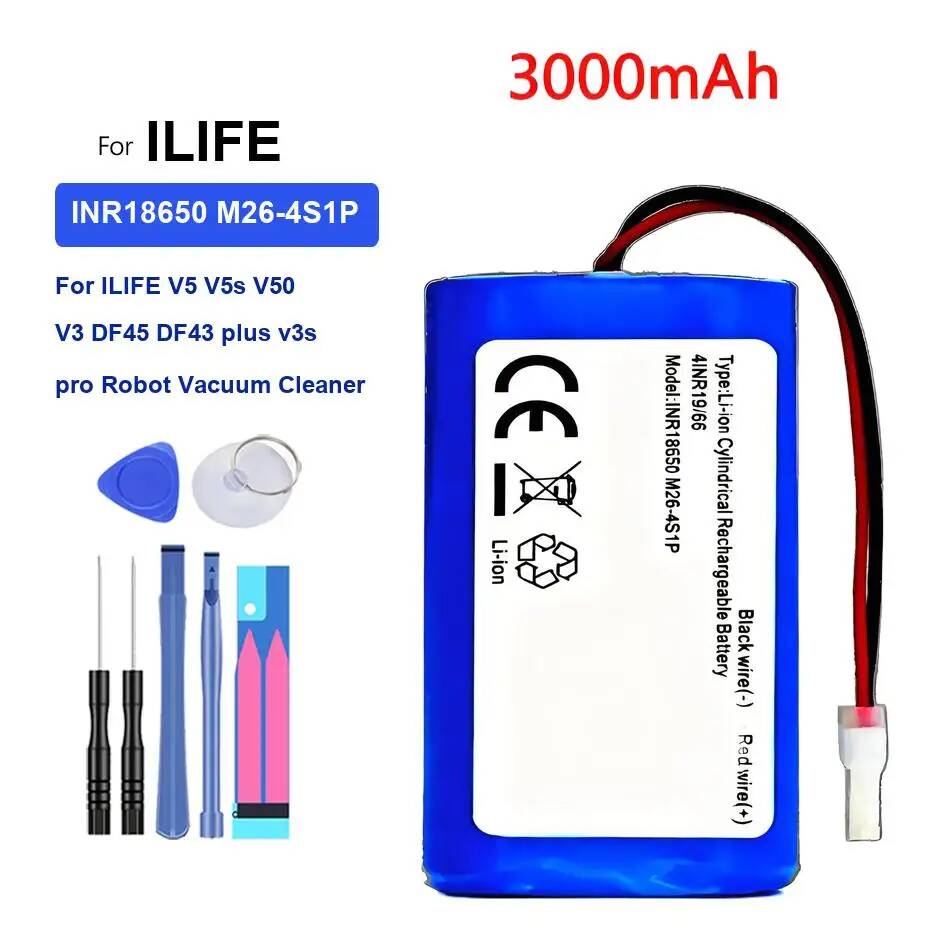 INR18650 M26-4S1P Batterij Voor Ilife V5 V5s V50 V3 DF45 DF43 V3s Robot Stofzuiger Plus Pro: WIT