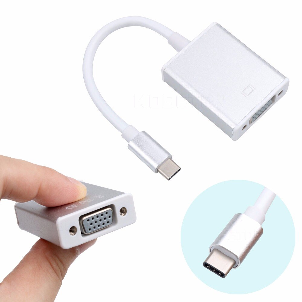 Kebidu USB 3.1 Type C USB-C naar-vga Converter Adapter Omkeerbaar voor Macbook