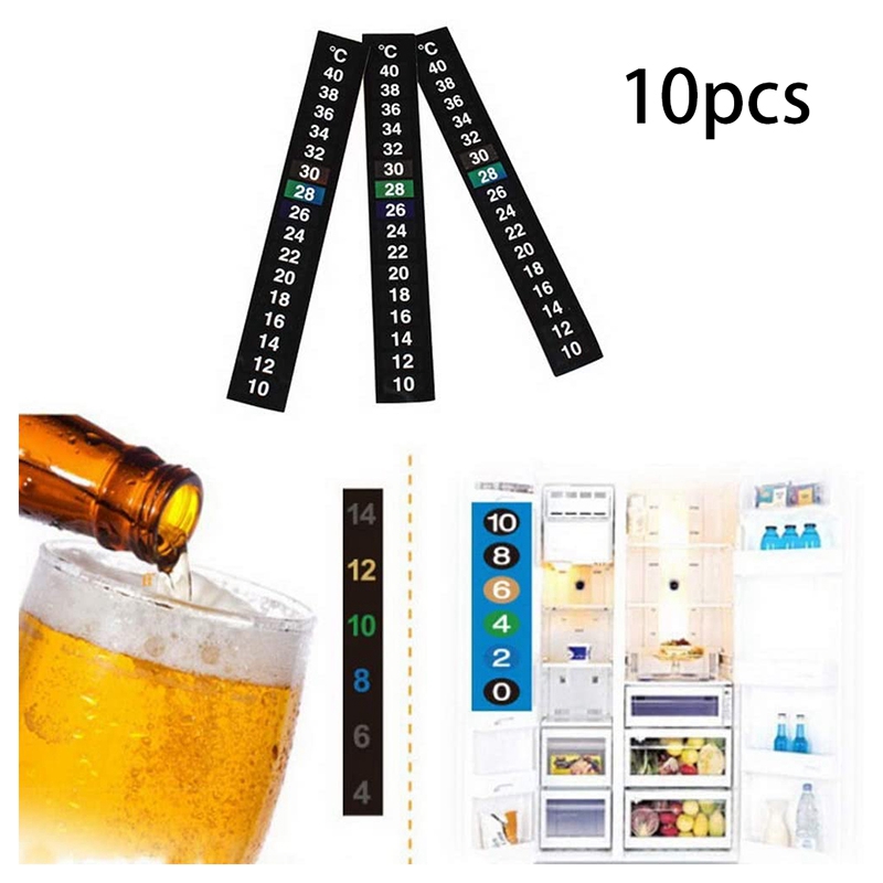 10 Pcs Digital Thermometer Tool Aquarium Fish Tank Window Water Strip