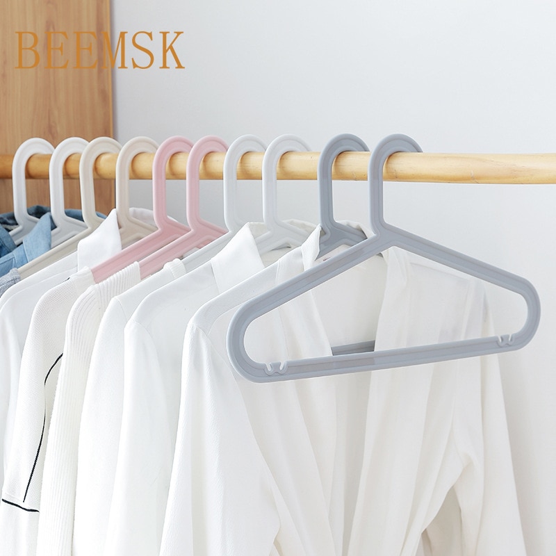 Beemsk 1 stk plastik bøjler til tøj skridsikre tørring tøjstativ voksen og børn bøjle sporfri bøjler