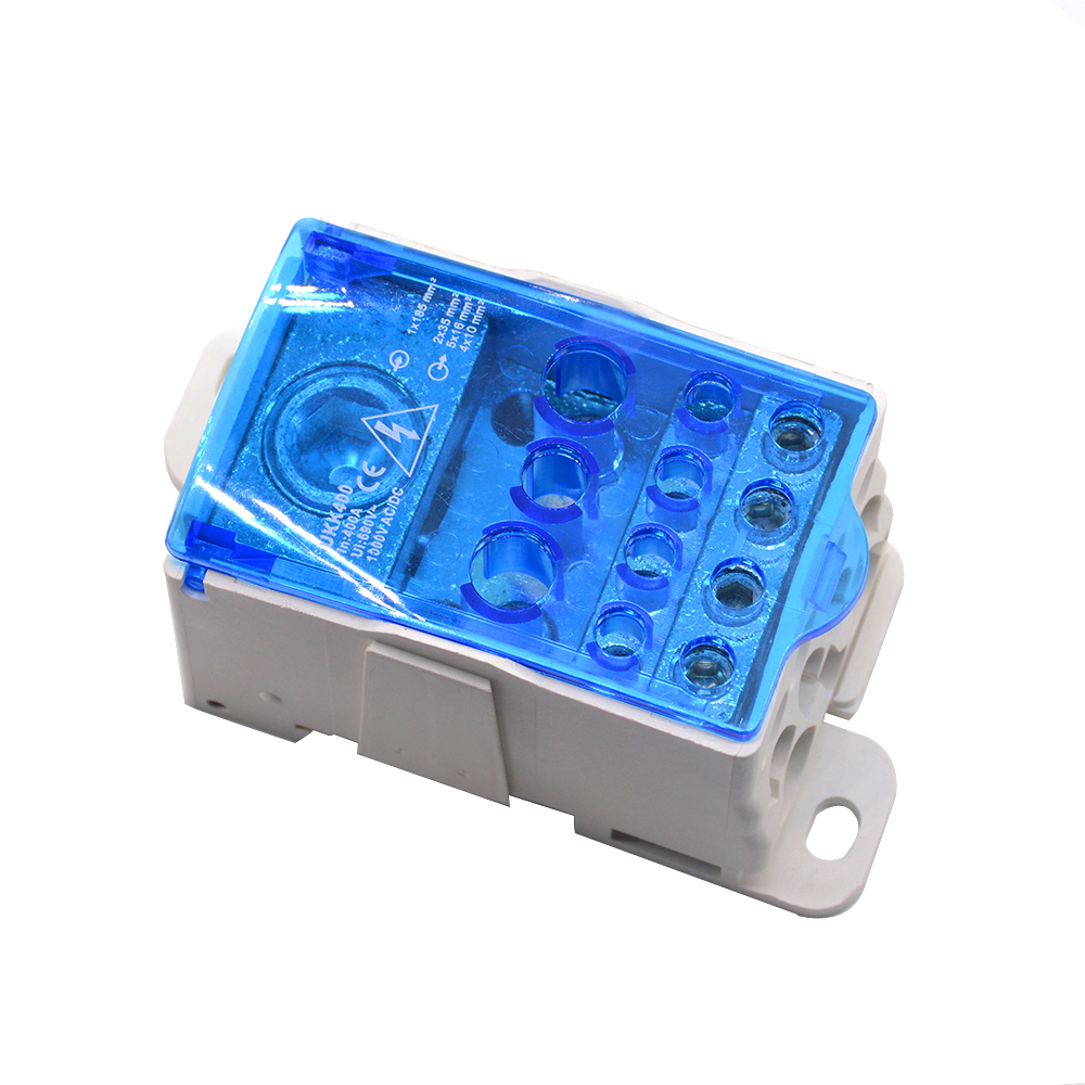 UKK80A 125A 160A 250A Terminal Block 1 in many Out Din Rail distribution Box Universal Electric Wire Connector Power junction: 400A