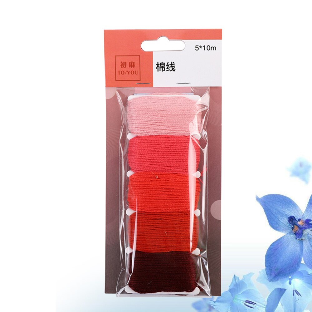 Hilo de punto de cruz de Color degradado, hilo de Cruz para bordar, Color amarillo: Red