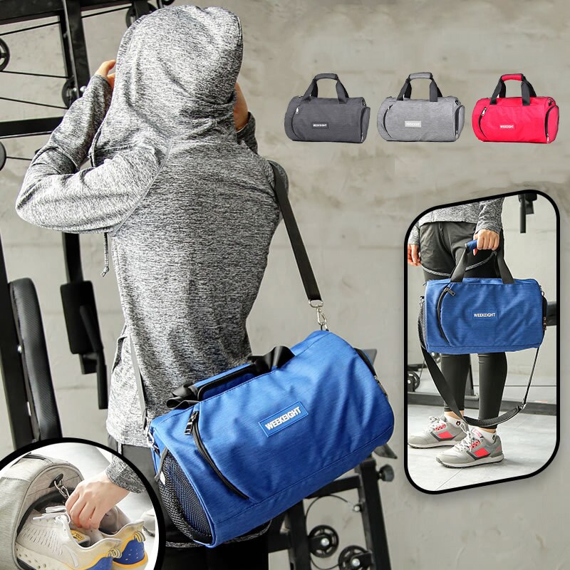 Bolsa de deporte de entrenamiento impermeable de 30L para hombres con bolsillo para zapatos, equipaje de viaje, bolsas de lona, bolso de fitness, bolsa de viaje