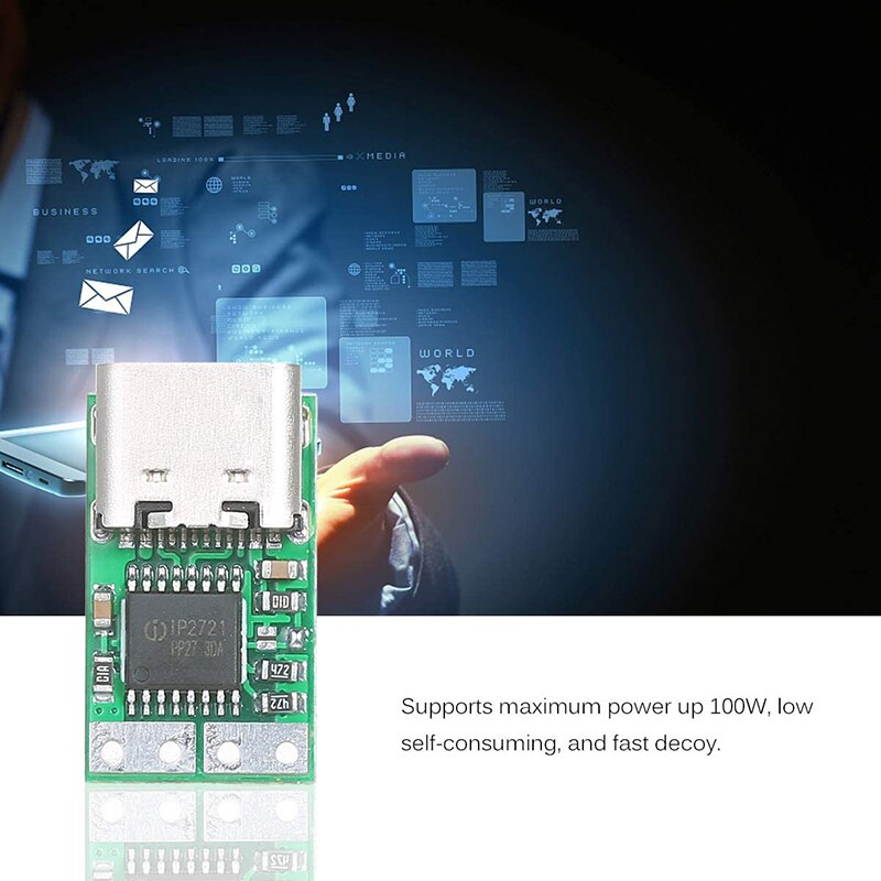 USB-C PD2.0/3.0 dcコンバータ電源モジュールデコイ高速充電トリガー世論調査ポーリング検出器テスター (zypds)