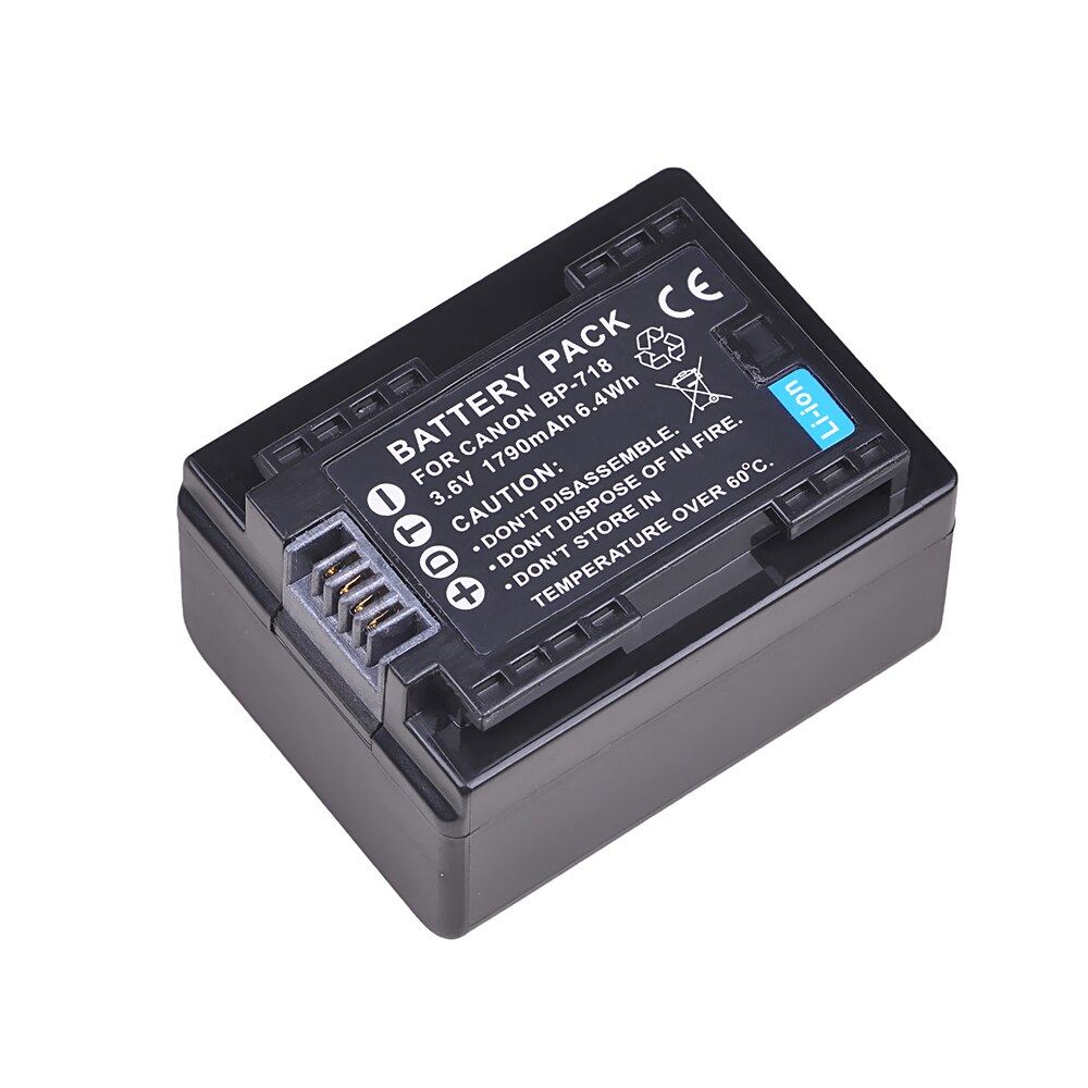 2Pcs BP-718 BP718 Battery for Canon BP 718 BP-727 BP-709 CG-700 VIXIA HF M50 M500 M52 R300 R32 R40 R42 R50 R52 R500 battery