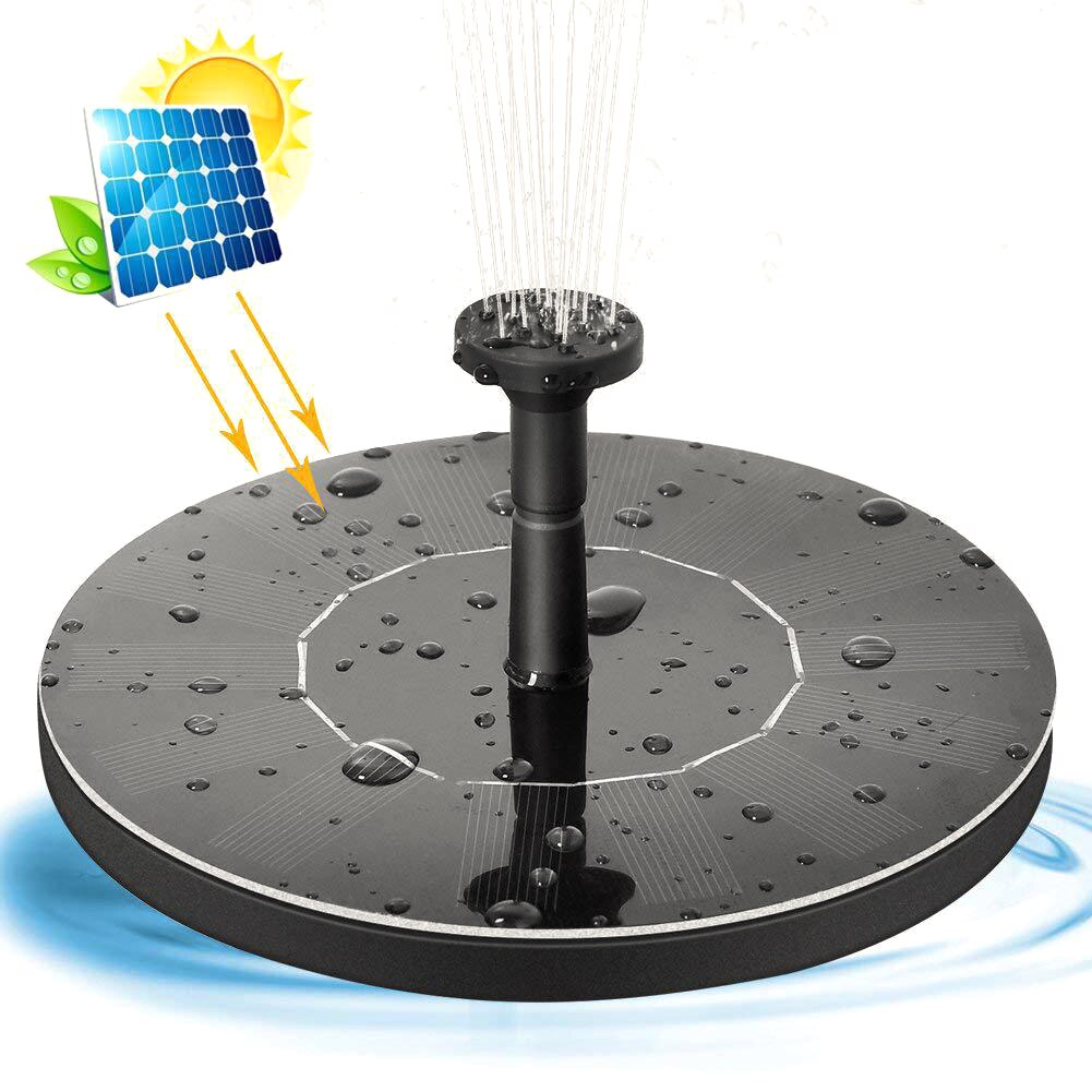 Solar springvandspumpe 1.4w cirkel have sol vandpumpe soldrevet vandpumpe flydende springvandspumpe til fuglebade eller damme