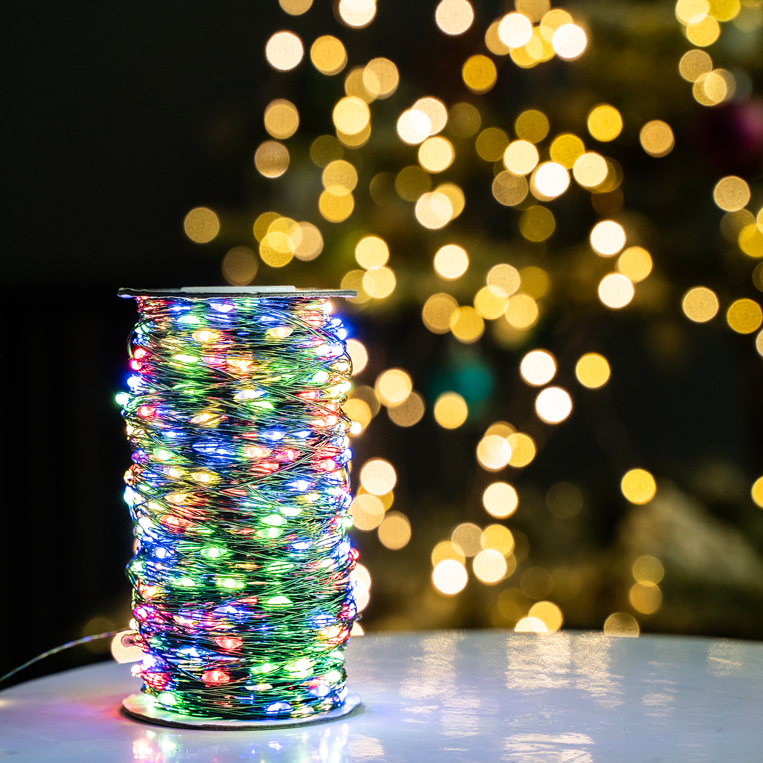 Guirnalda de Luces LED de 10-200m, Impermeable, con Control Remoto, para Decoración de Árboles de Navidad, Exteriores, Jardín, Bodas y Fiestas